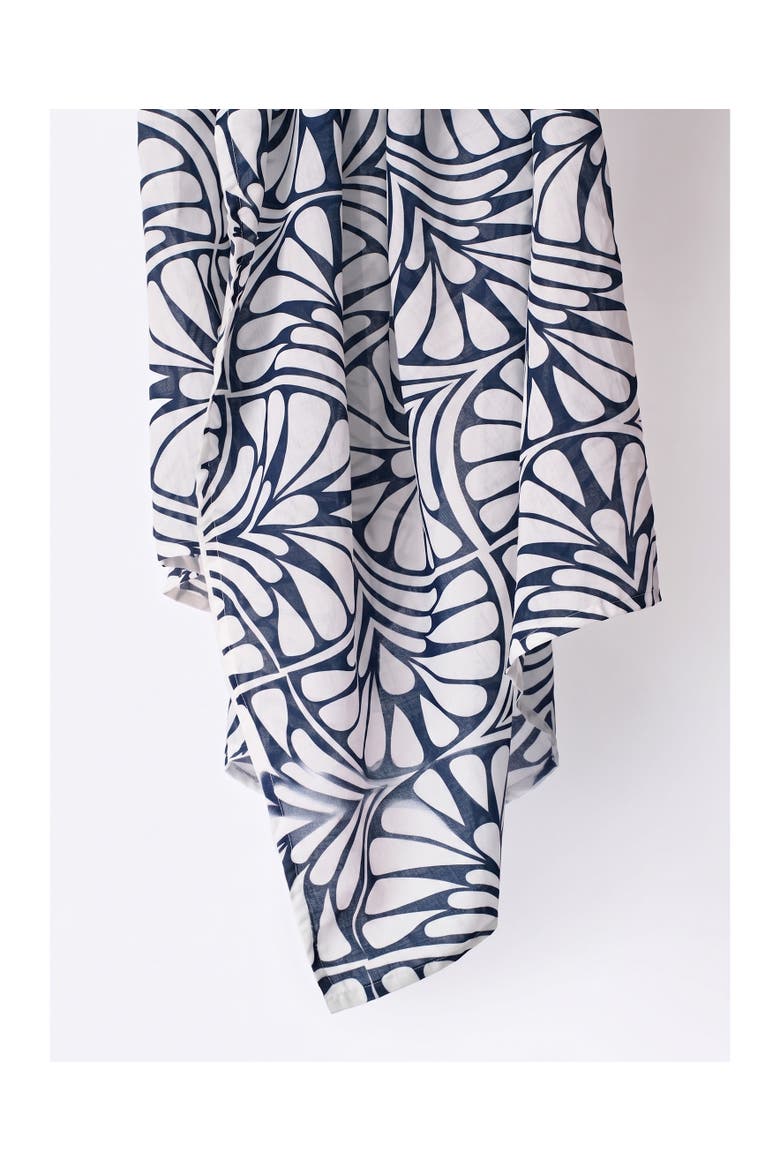 Foulard Scarf, Alternate, color, Blue Palms