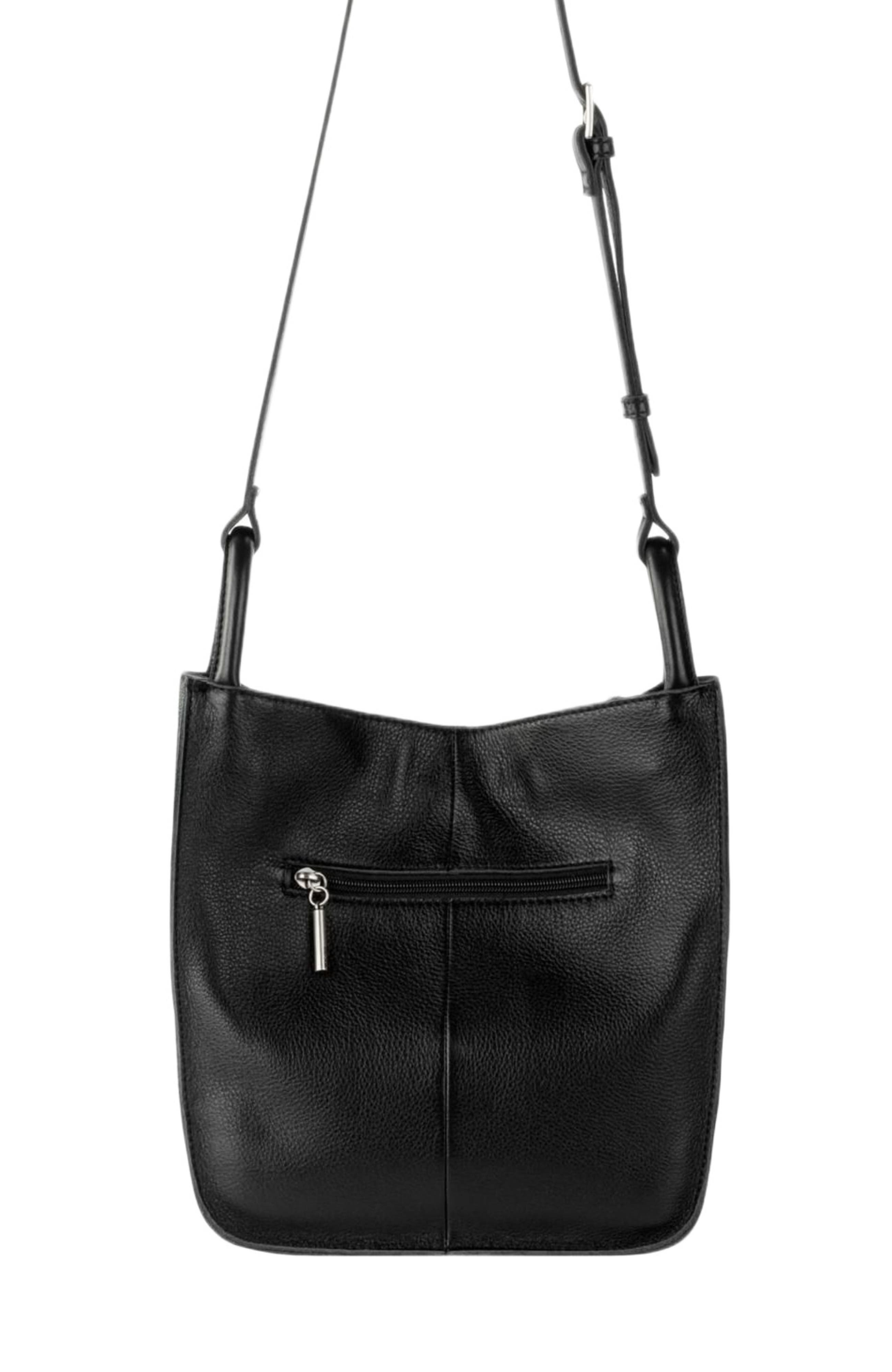The Sak Los Feliz Crossbody Leather Bag, Alternate, color, Black