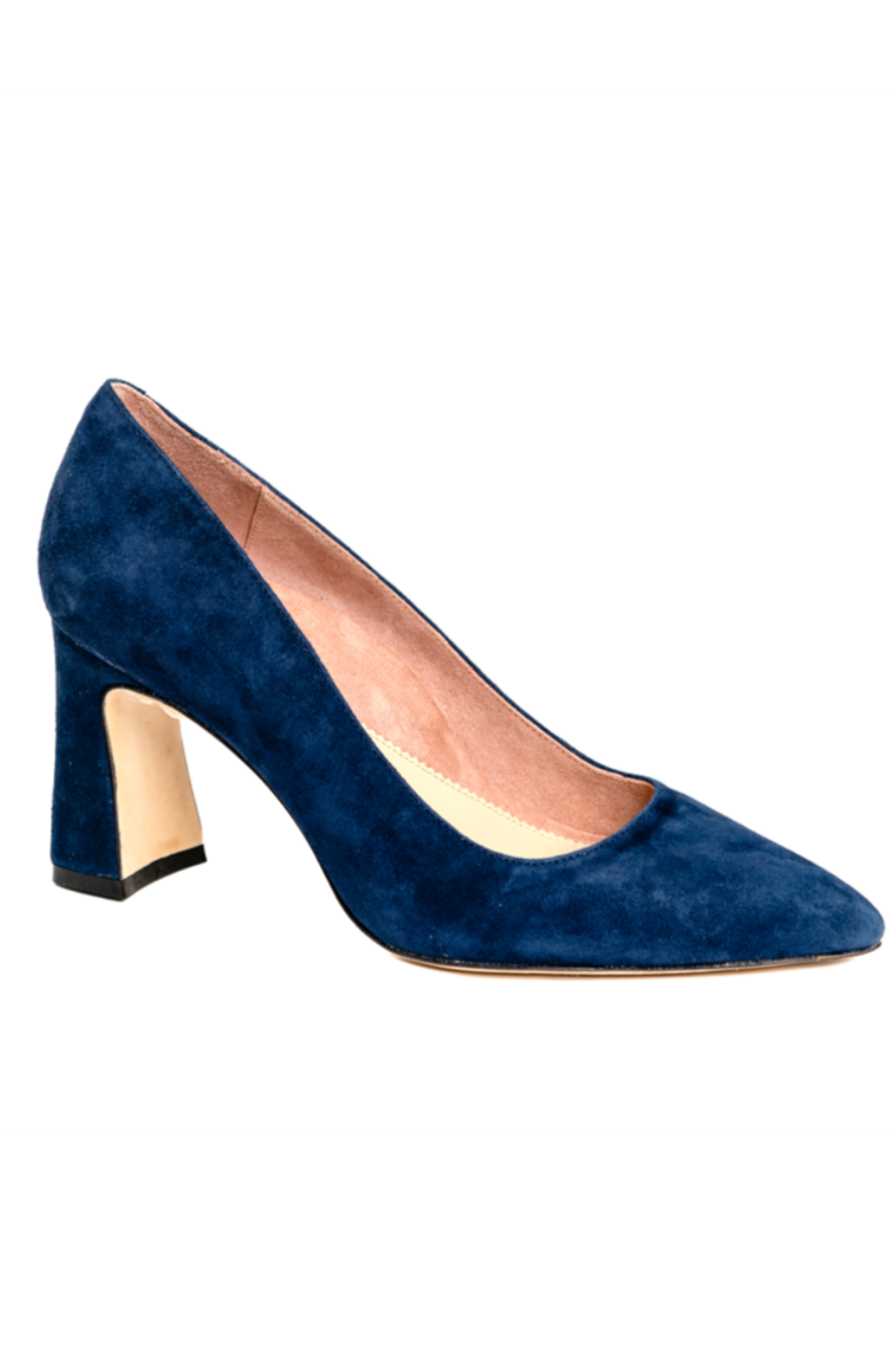 Bold Block Heel Pump, Alternate, color, Noble Navy Suede