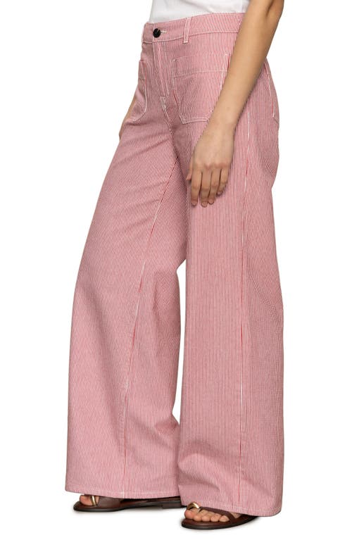 Sanctuary The Marine Stripe Patch Pocket Wide Leg Pants