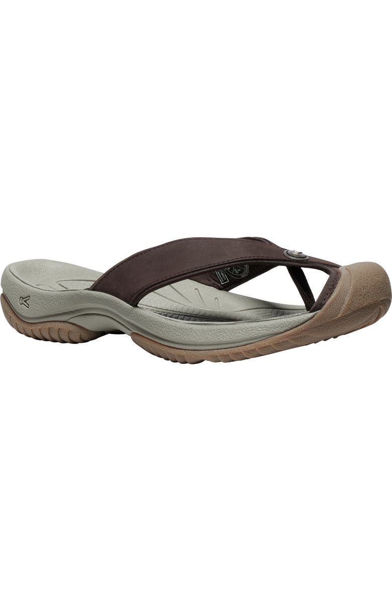 KEEN Waimea Flip Flop, Main, color, Java/ Plaza Taupe