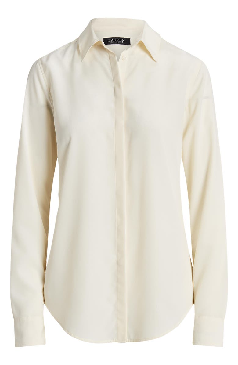 Lauren Ralph Lauren Classic Fit Crepe Shirt, Alternate, color, 