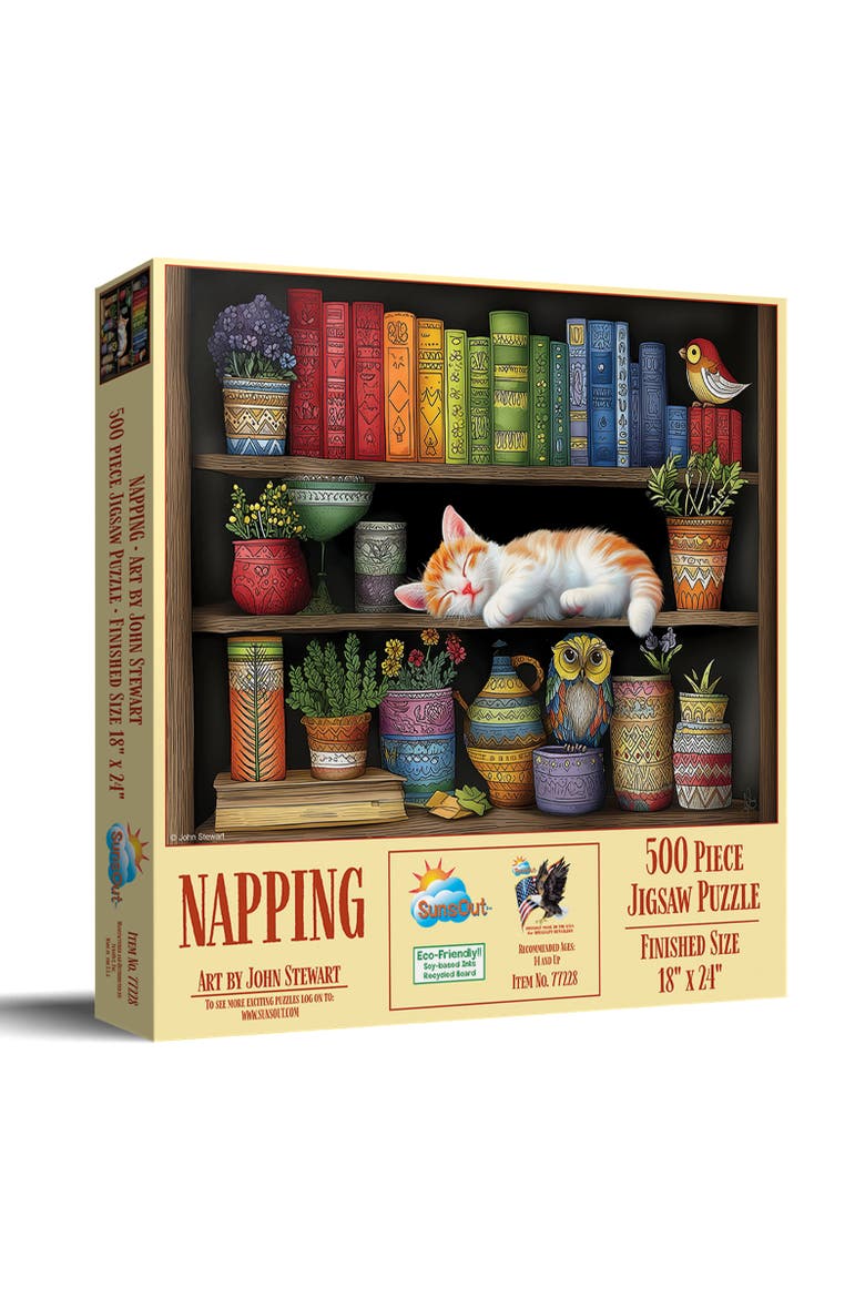 Napping 500 piece Jigsaw Puzzle for Adults, Main, color, Multicolor