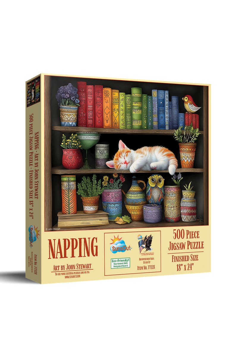 Sunsout Napping 500 piece Jigsaw Puzzle for Adults, Main, color, Multicolor