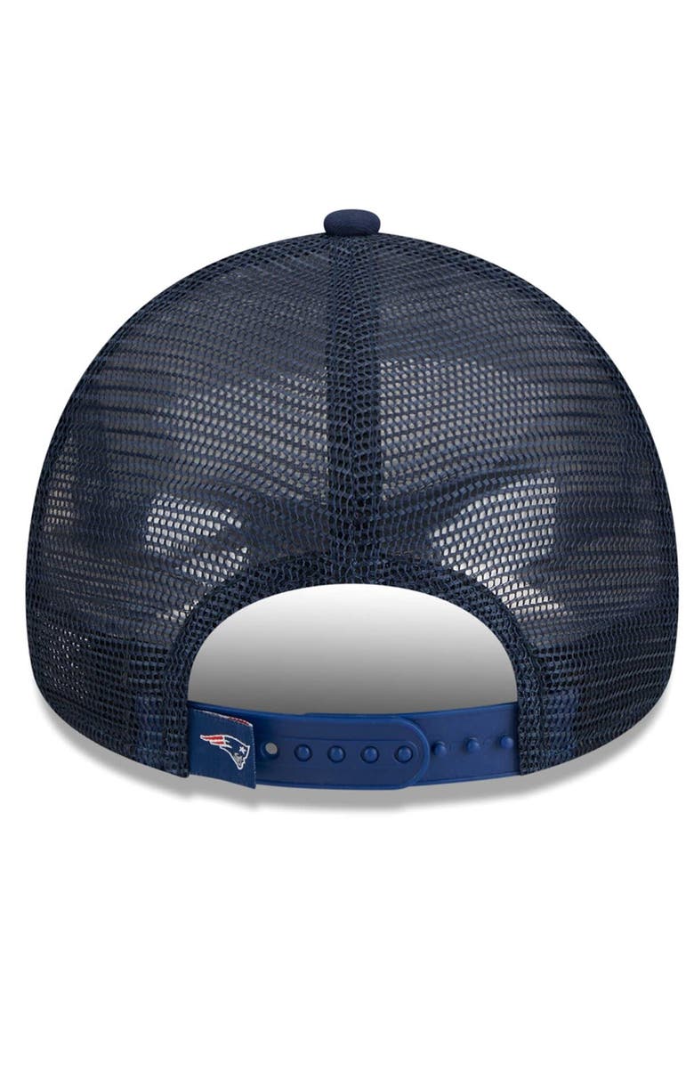 New Era Men's New Era Navy New England Patriots Caliber Trucker 9FORTY Adjustable Hat, Alternate, color, Navy