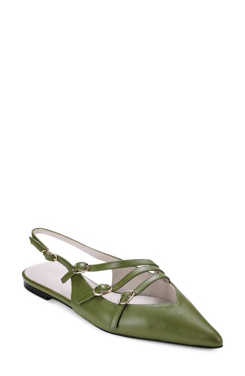 Ava Slingback Pointed Toe Flat (Women)
