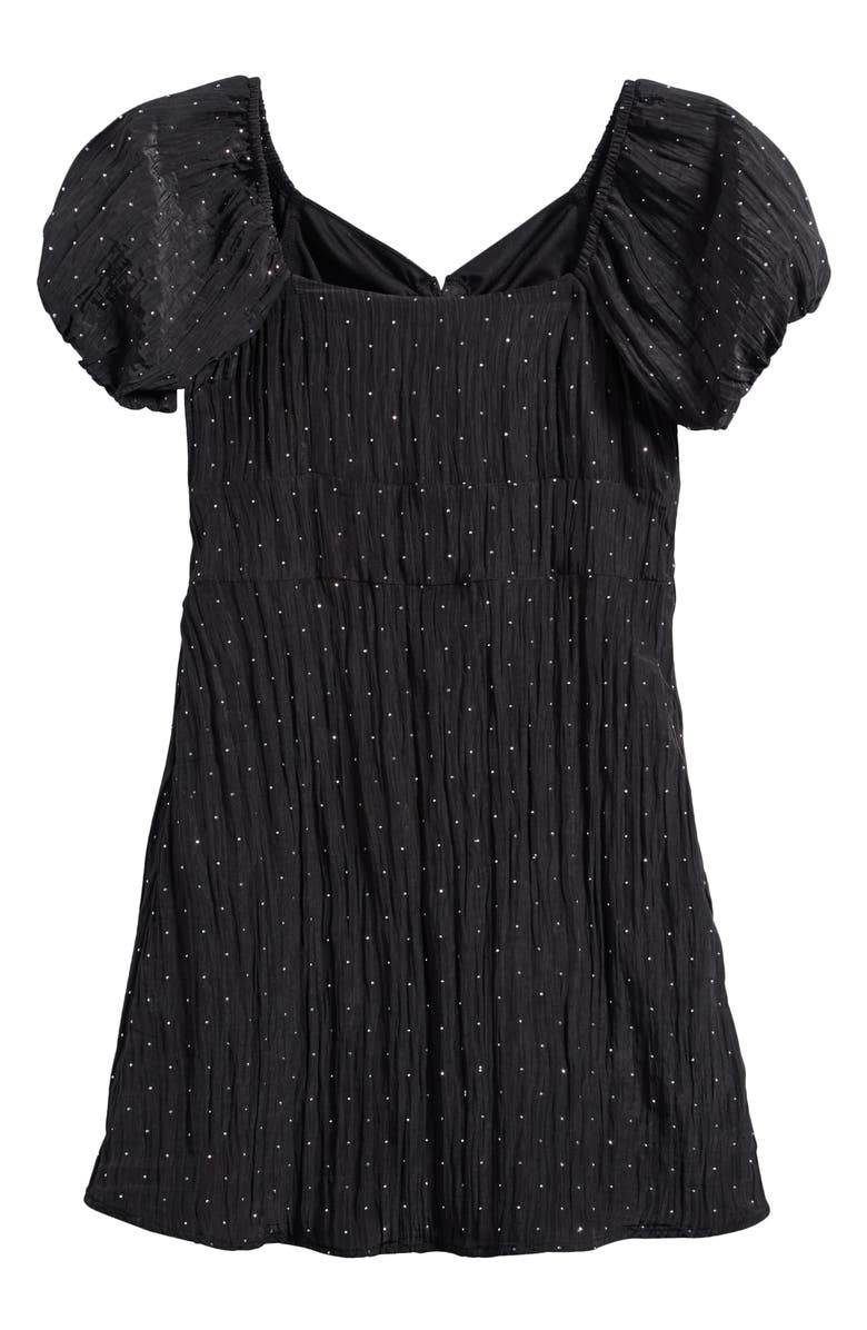 Ava & Yelly Kids' Rhinestone Cutout Taffeta Party Dress, Main, color, Black