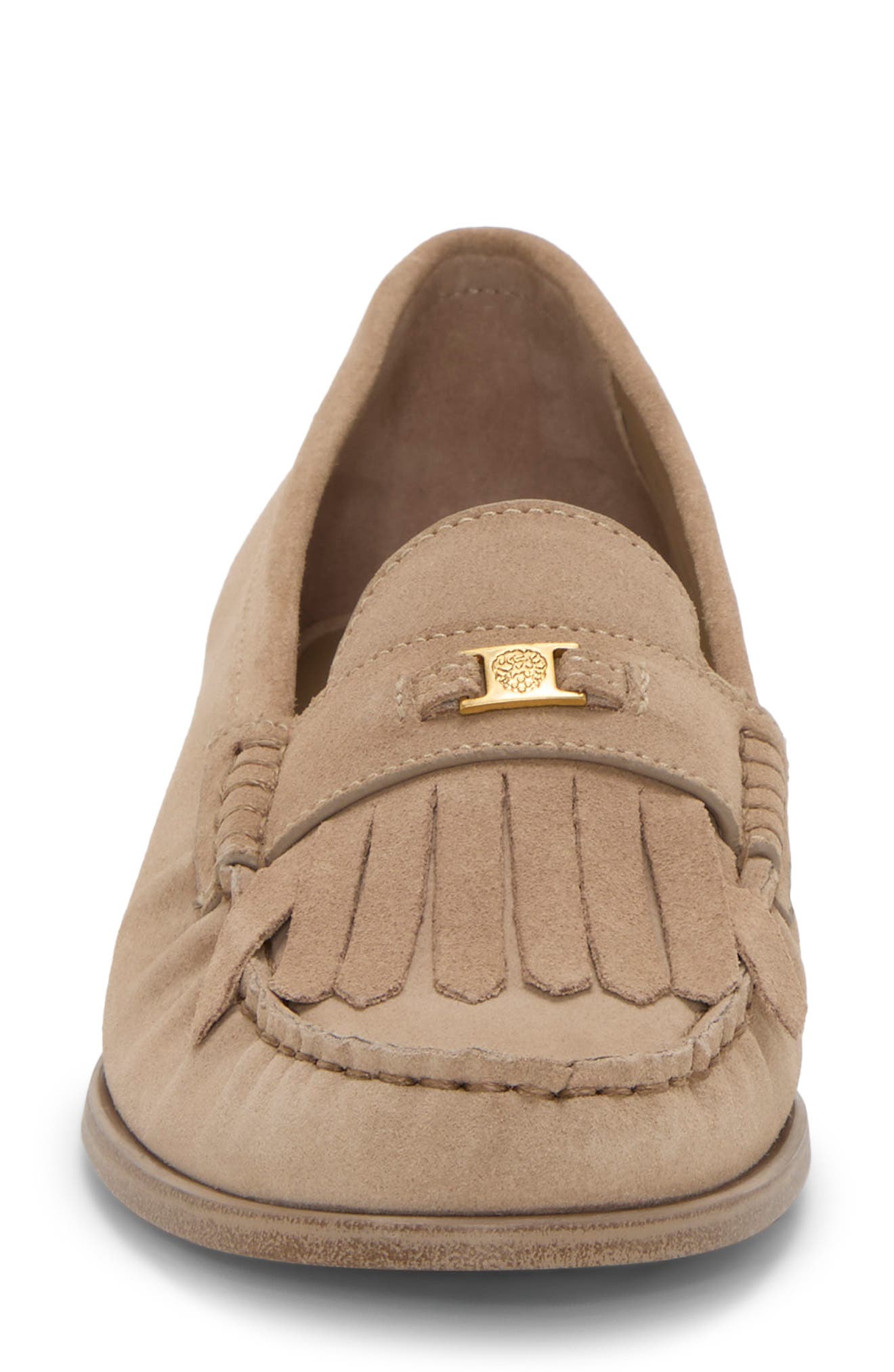 Vince Camuto Cosette Fringe Loafer, Alternate, color, Tortilla