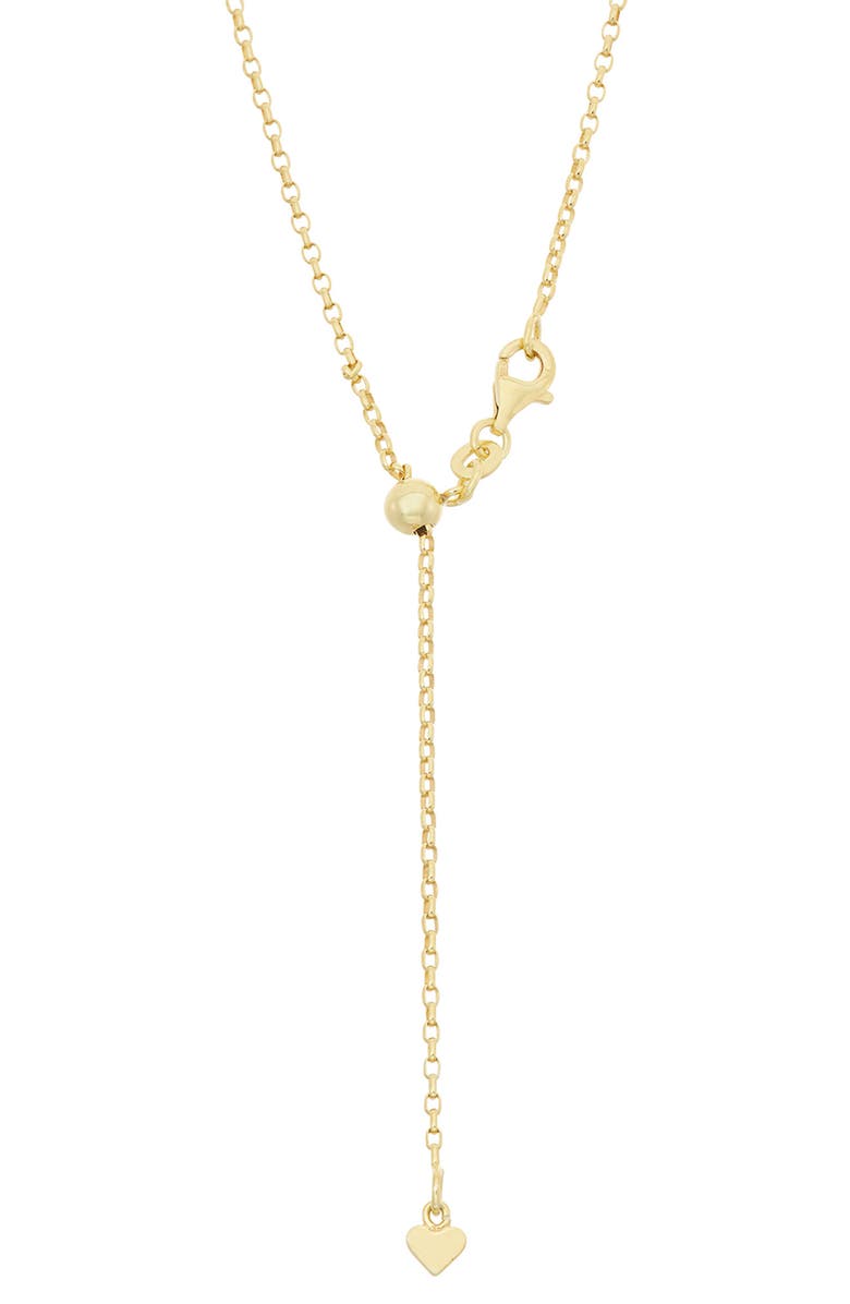 FZN Sterling Silver Adjustable Rolo Chain Necklace, Alternate, color, Gold