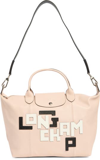 Medium Le Pliage Cuir Crossbody Bag