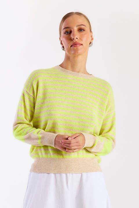 Beach Stripe Cashmere Sweater