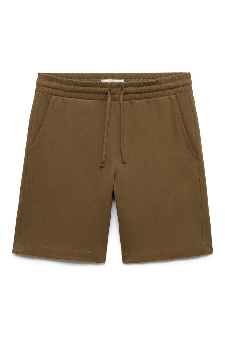 Drawstring Cotton Bermuda Short, Alternate, color, KHAKI GREEN