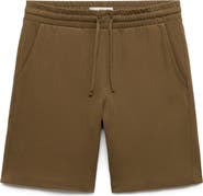 MANGO Drawstring Cotton Bermuda Short