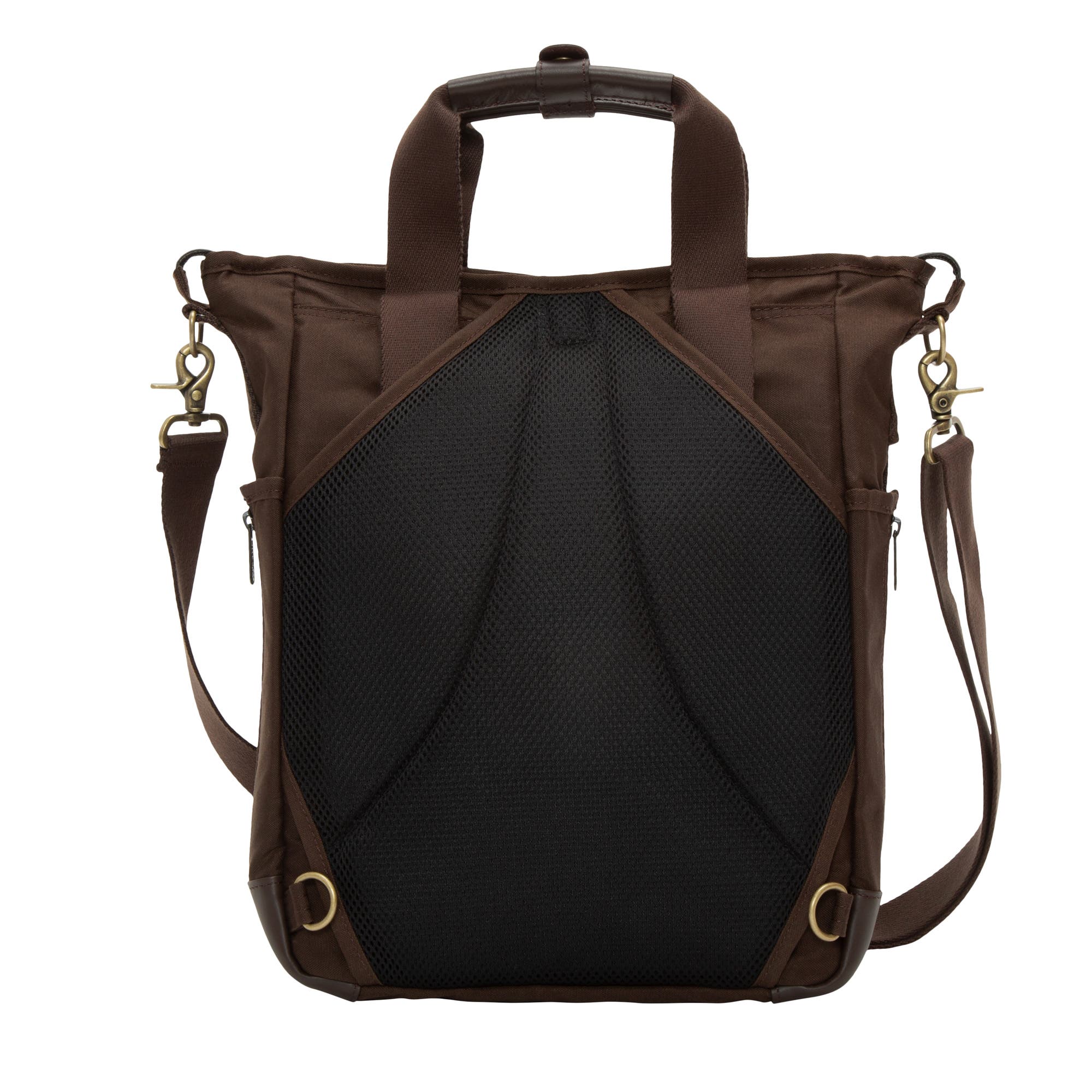 Waxed Nylon Fordham Convertible Backpack, Alternate, color, Dark Brown