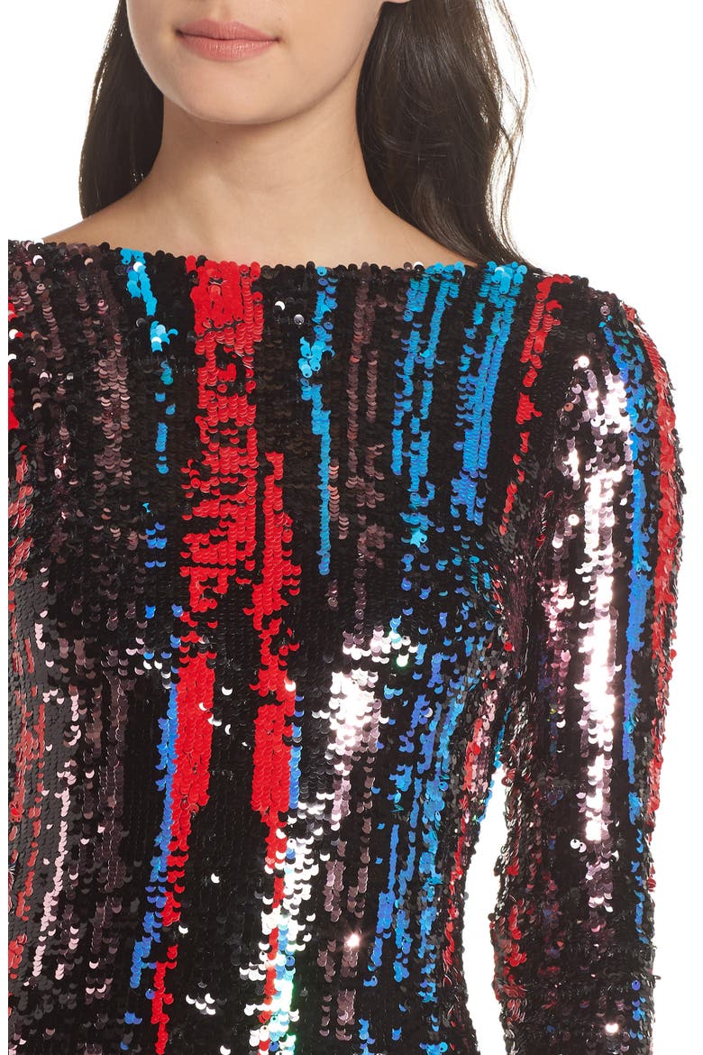 Emery Scoop Back Dress, Alternate, color, ROUGE RED MULTI