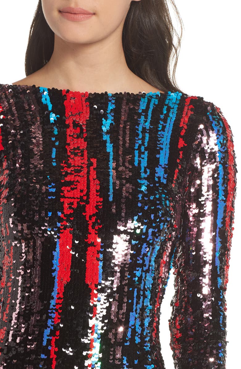 Dress the Population Emery Scoop Back Dress, Alternate, color,