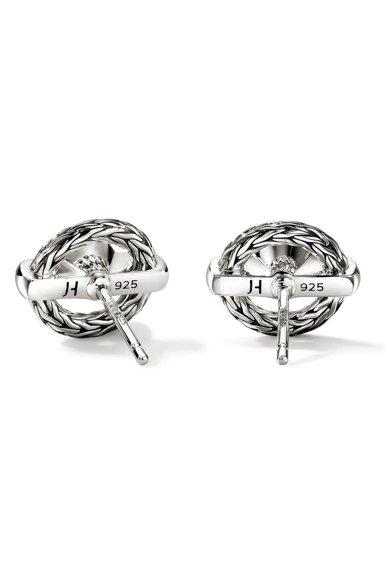 Icon Stud Earring, Sterling Silver, Swiss Blue Topaz, Alternate, color, SILVER