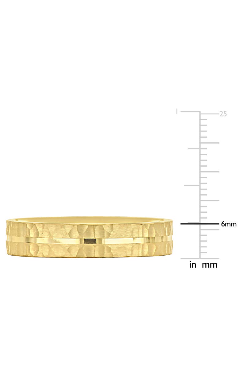 Julianna B. Men's Split Hammered Finish Wedding Band 14k, Alternate, color, 14K Gold
