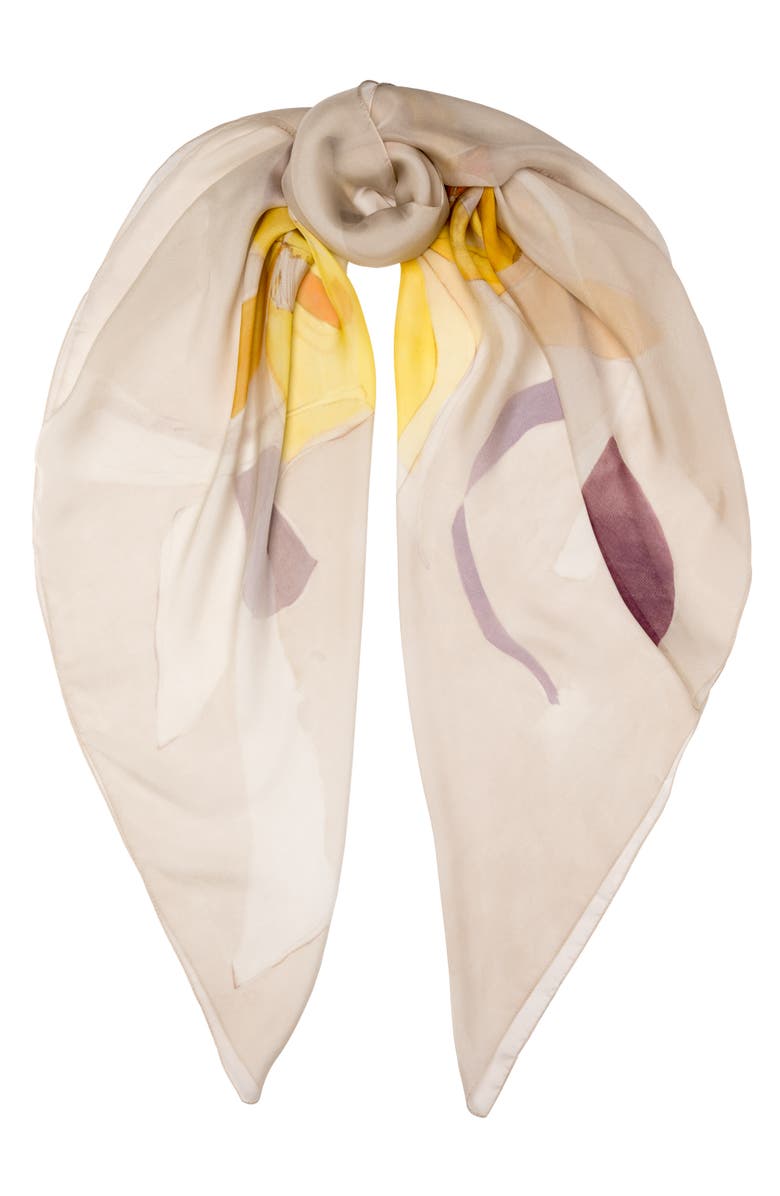 Elizabetta Sonia - Large Silk Scarf for Women, Alternate, color, Beige