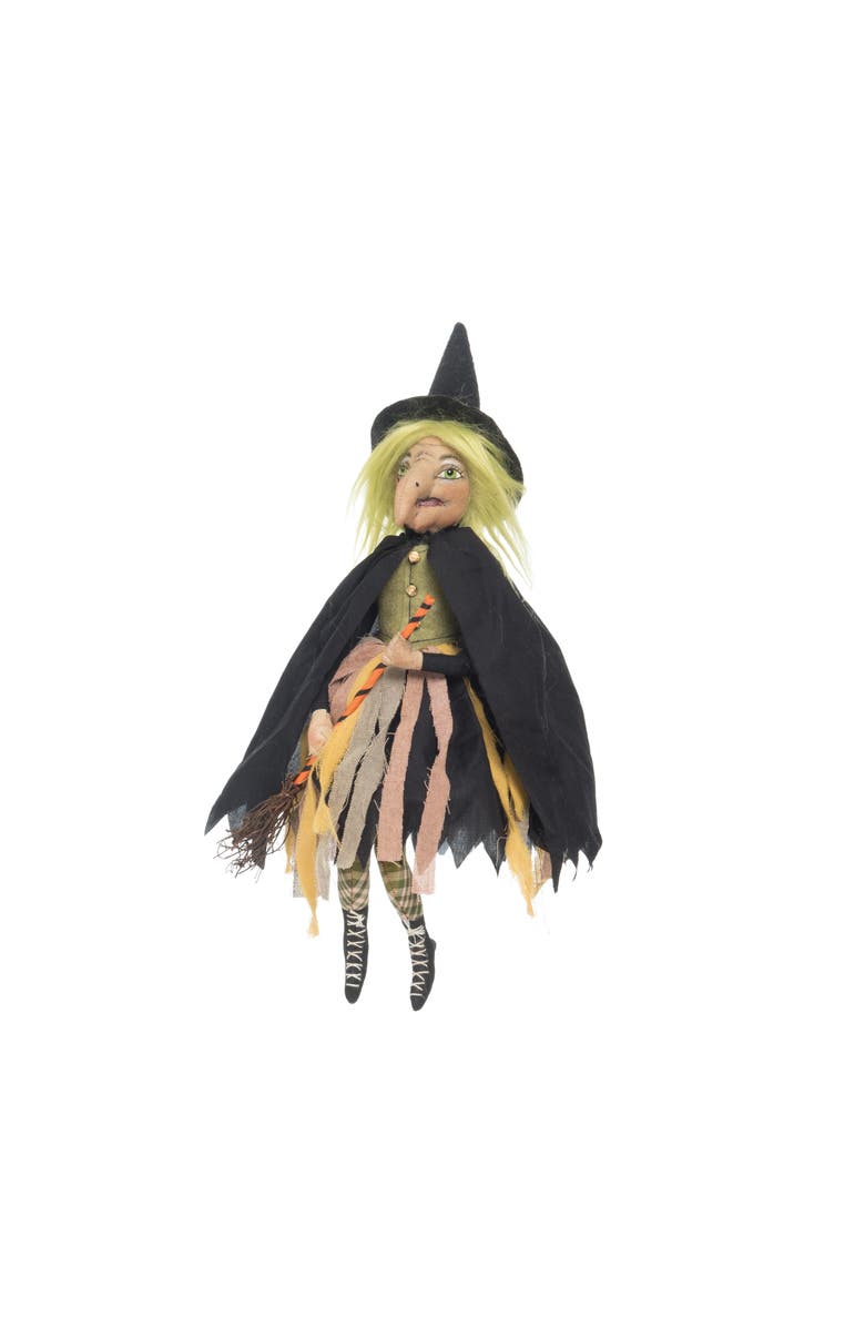 Gallerie II Hortense Little Witch Joe Spencer Gathered Traditions Halloween Art Doll Figure, Alternate, color, Black