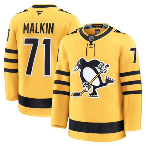 Men's Fanatics Evgeni Malkin Gold Pittsburgh Penguins Alternate Premium Player Jersey