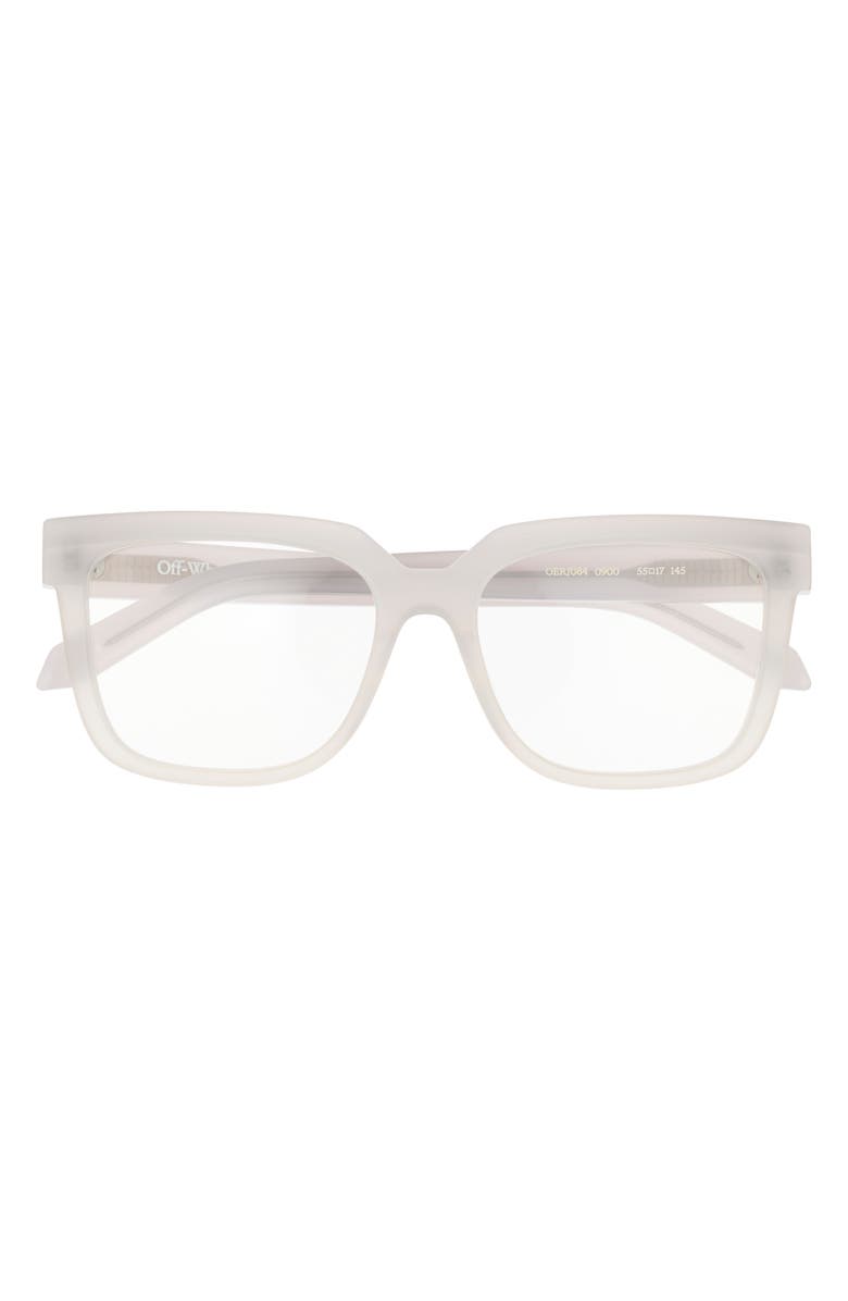 Off-White 55mm Square Reading Glasses, Main, color, 