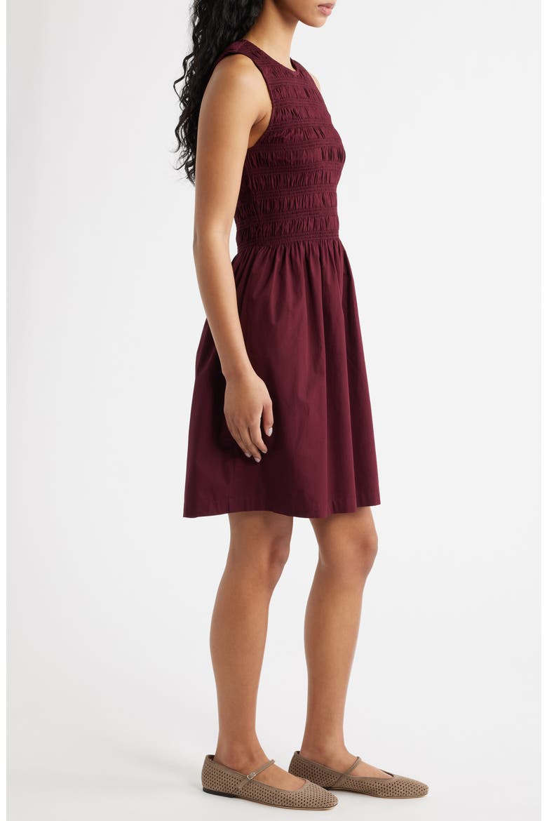 The Melody Smocked Minidress, Alternate, color, SANGRIA