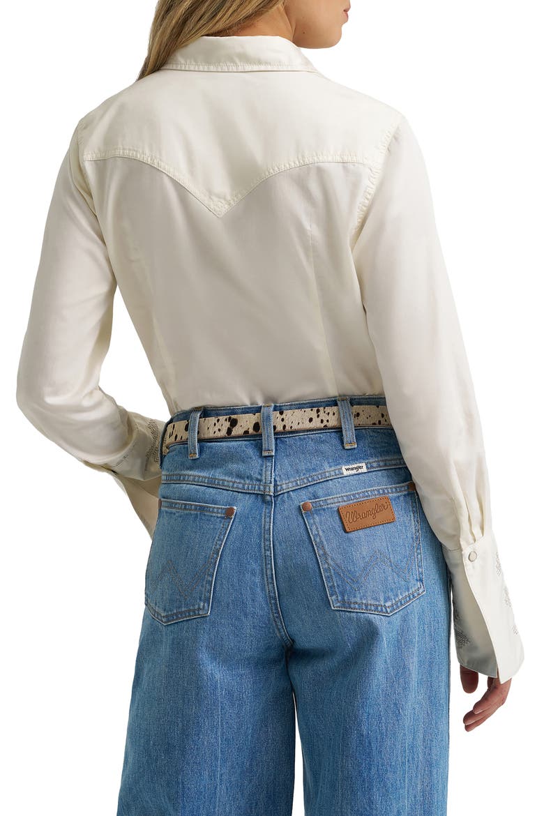 Western Bell Shirt, Alternate, color, EGRET