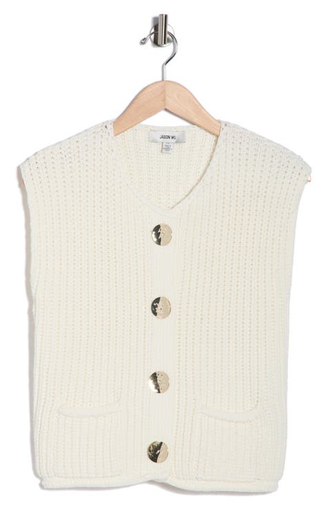 Button Shaker Cardi Vest
