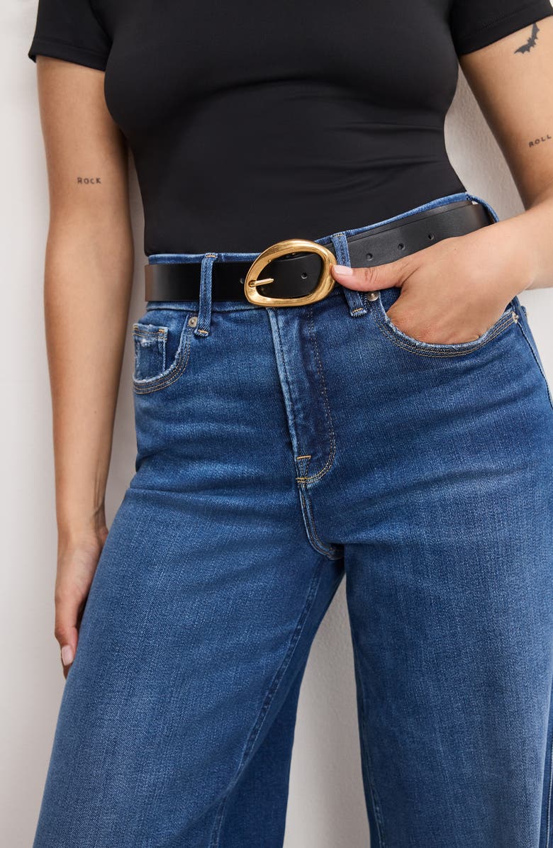 Good American Soft-Tech Good Petite Wide Leg Jeans, Alternate, color, Indigo891