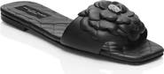 PHILIPP PLEIN Leather Flat Slides Flower Women