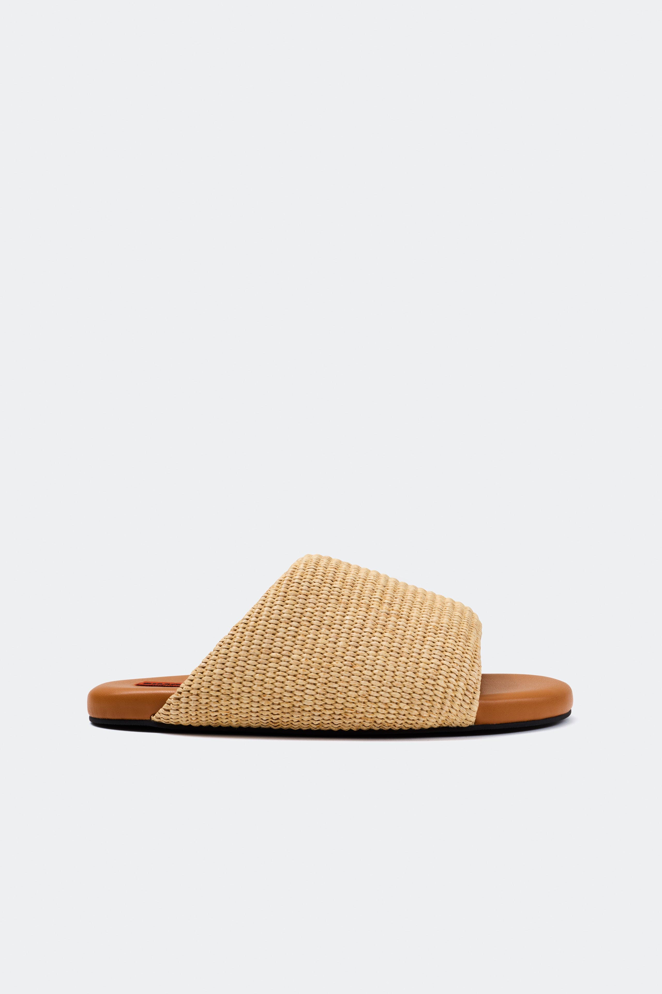 SIMONMILLER Raffia Bubble Slide, Main, color, Natural