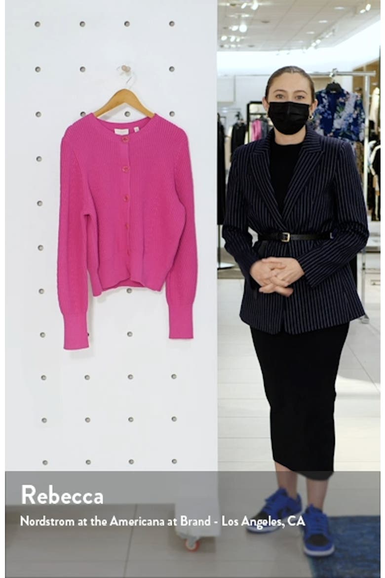 Shaker Stitch Cotton Blend Cardigan video