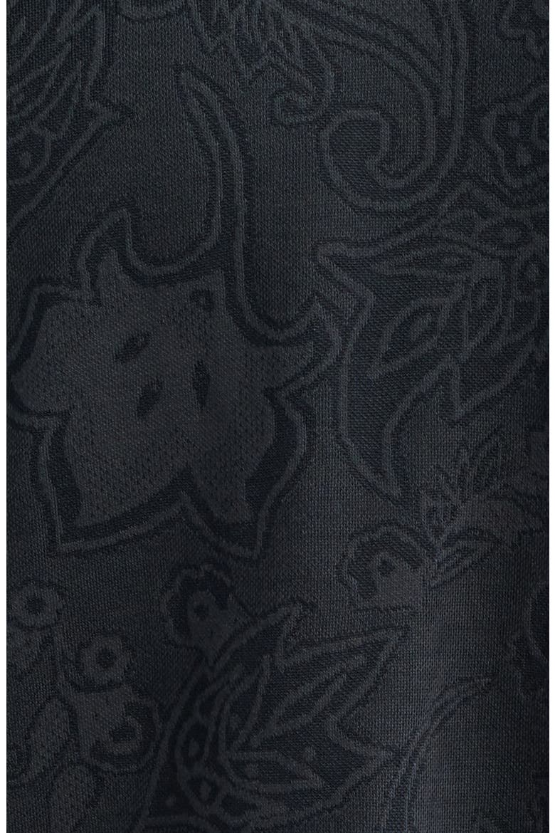 Evans Jacquard Polo, Alternate, color, BLACK PAISLEY