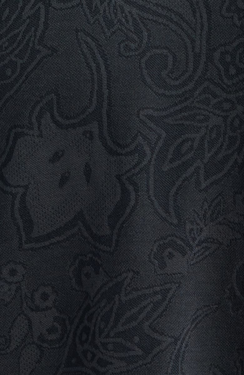 Johnston & Murphy Evans Jacquard Polo, Alternate, color, Black Paisley