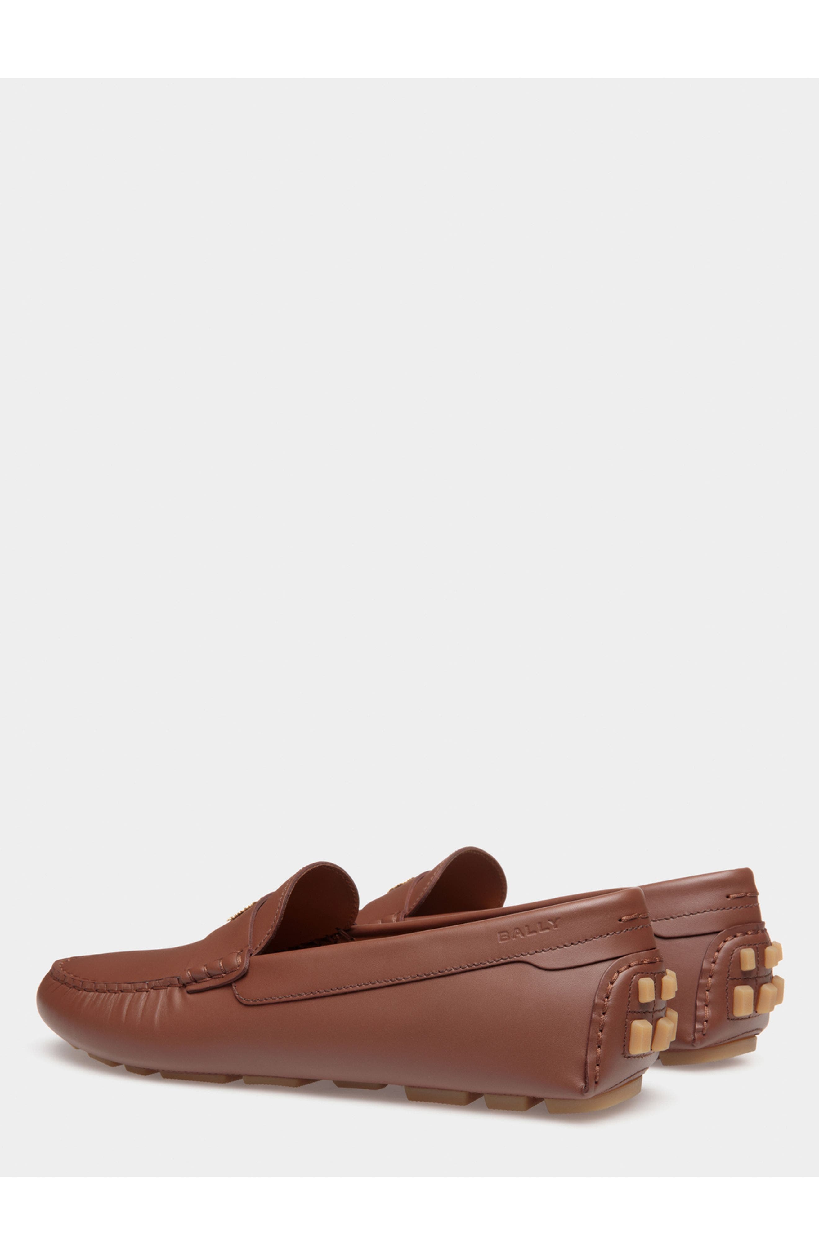 Bally Kerbs Driver In Leather, Alternate, color, Brown