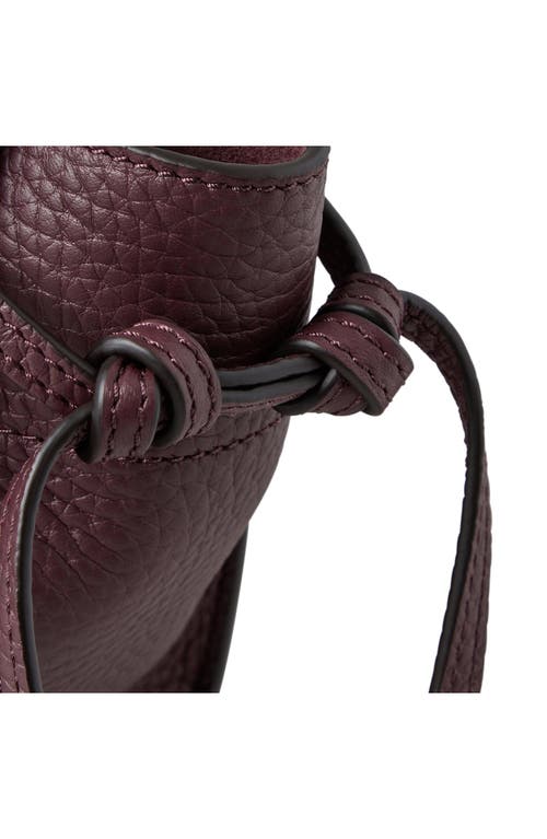 Mulberry Mini Soft Bayswater Grained Leather Satchel In Black Cherry