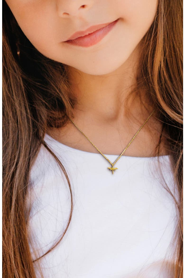 Dragonfly Pendant Necklace, Alternate, color, GOLD