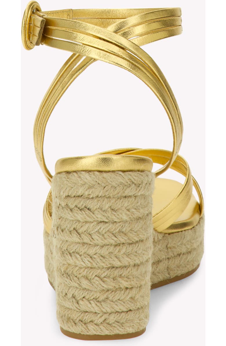 Gianvito Rossi Lianne Beach Espadrillas, Alternate, color, Gold Nappa