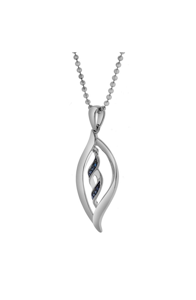 LuvMyJewelry Noraya Sterling Silver 0.09 Ct Diamond Teardrop Pendant, Alternate, color, 925 Sterling Silver