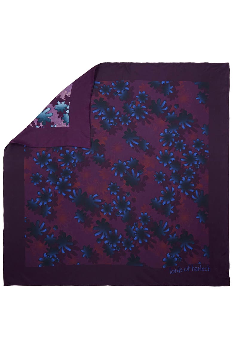 Sofia Silk Scarf, Alternate, color, Rambla Floral Plum