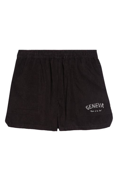 Bode Geneva Cotton Corduroy Shorts In Black