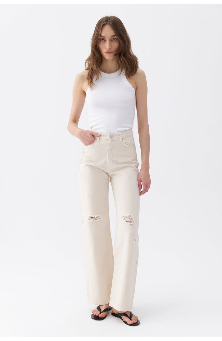 Nocturne Ripped Wide Leg Jeans, Alternate, color,