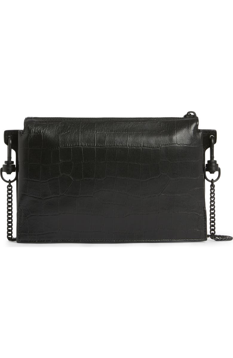 AllSaints Fletcher Leather Crossbody Bag, Alternate, color,