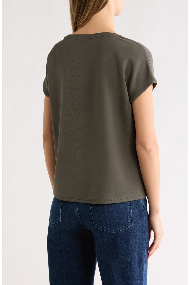 Extended Shoulder Crewneck Scuba Knit T-Shirt, Alternate, color, CYPRESS OLIVE