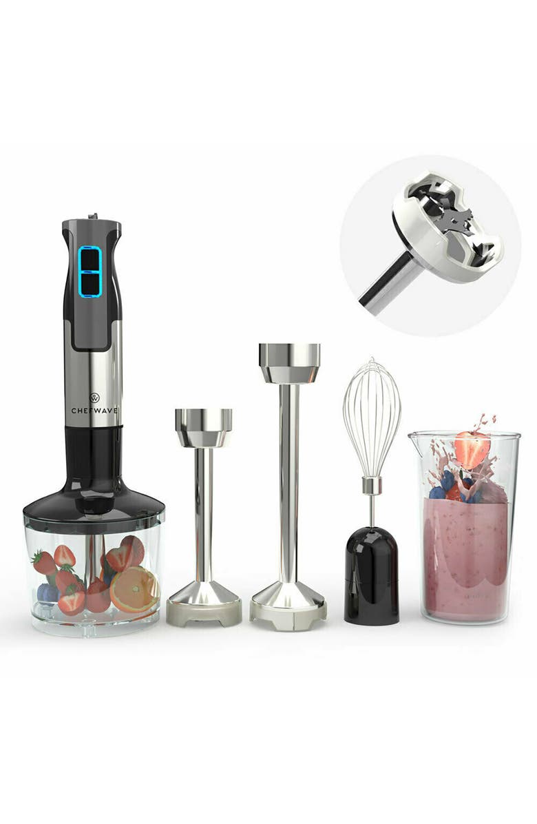 CHEFWAVE 500 Watt 9-Speed Immersion Blender 5-Piece Set, Main, color, 