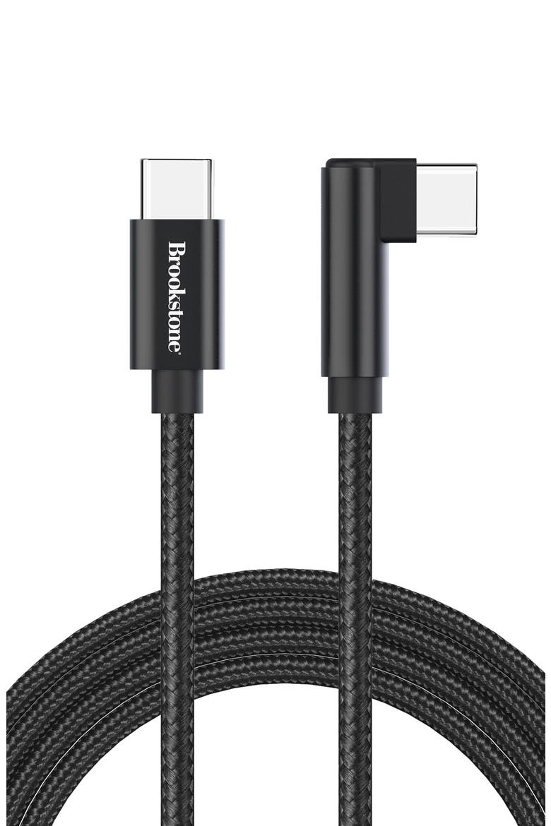 4-Ft. Braided USB-C to USB-C Charging Cable, Main, color, BLACK