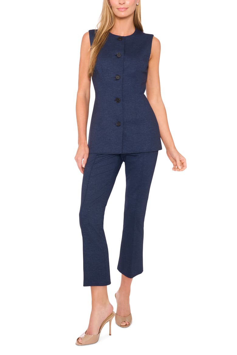 Long Fitted Vest, Alternate, color, INDIGO NAVY