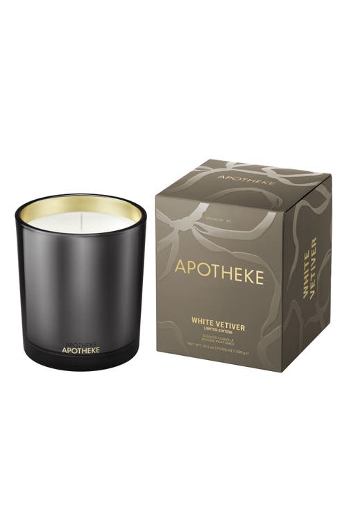 APOTHEKE White Vetiver Classic Scented Candle in Dark Grey 