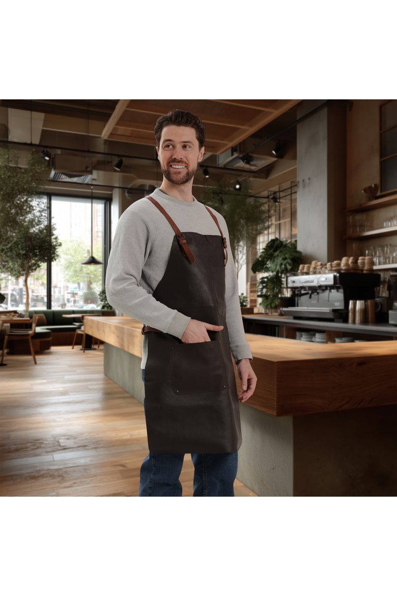 Work Apron, Alternate, color, Brown